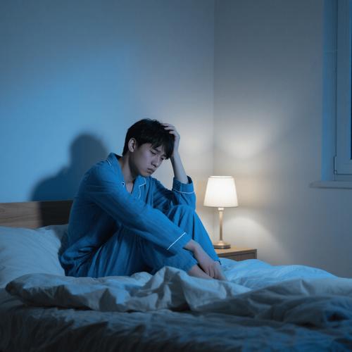 失眠男人侧脸